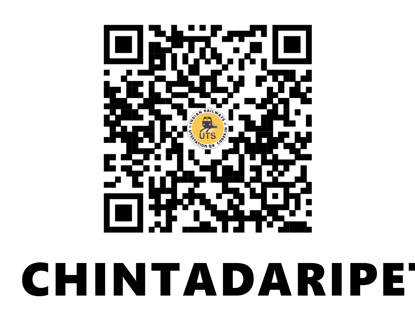 UTS QR Code for CHINTADARIPET - MCPT (SR - TAMIL NADU)